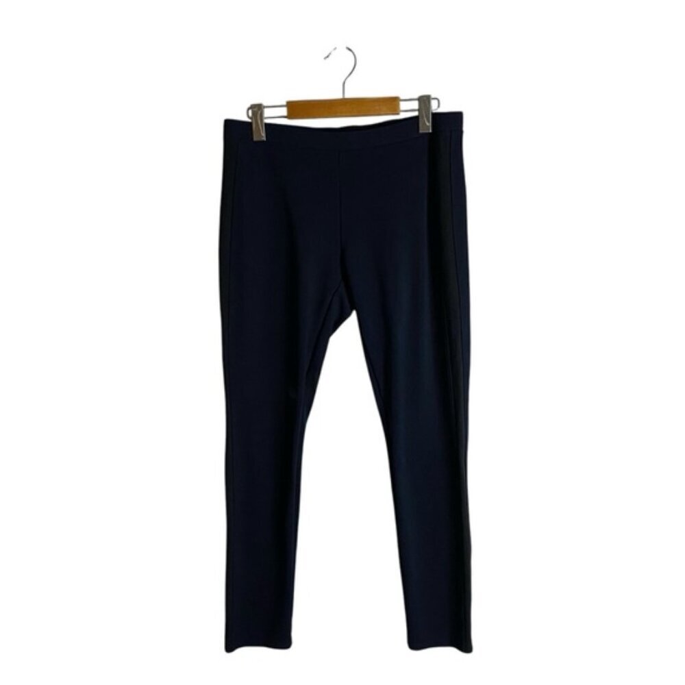 Uniqlo Women's Navy Black Striped High Waisted Legging